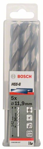 Bosch accessoires forets à métaux hss-g, standard 11,9 x 101 x 151 mm 5 pièces - 2608585537
