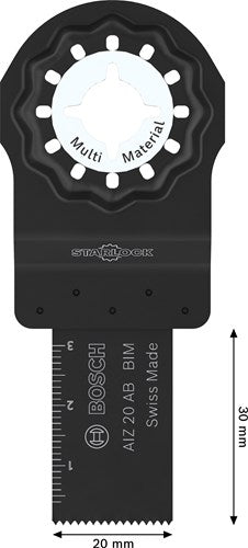 Accessoires Bosch lame de scie multi-matériaux aiz 20 ab | Starlock | 20x30mm | 5 pièces - 2608669252