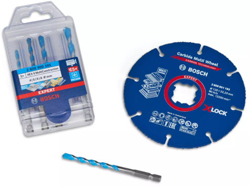 Accessoires Bosch disque à tronçonner multimatériaux multi-roues x-lock 125 mm + jeu de forets universels multiconstruction - 061599765r