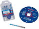 Accessoires Bosch disque à tronçonner multimatériaux multi-roues x-lock 125 mm + jeu de forets universels multiconstruction - 061599765r
