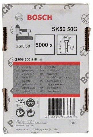 Bosch accessoires clou à tête fraisée sk50 50mm | 1,2 mm - 2608200518