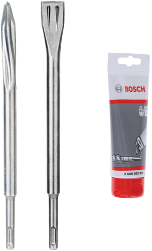 Accessoires Bosch burin plat sds-plus et burin pointu + graisse lubrifiante - 061599765k
