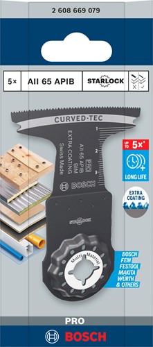 Accessoires Bosch pro aii 65 apib lame de scie plongeante | 65x40mm | 5 pièces - 2608669079