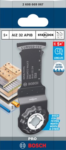 Accessoires Bosch lame de scie plongeante pro aiz 32 apib | 32x50mm | 5 pièces - 2608669067