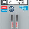 Bosch accessoires pro embout de tournevis à percussion hexagonale | h5 | 55 mm | 2 pièces - 2608522557