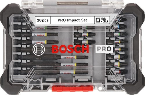 Imp bosch accessoires pro act jeu d'embouts de tournevis | 20 pièces - 2608521u74