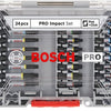 Imp bosch accessoires pro act jeu d'embouts de tournevis | 24 pièces - 2608521u75