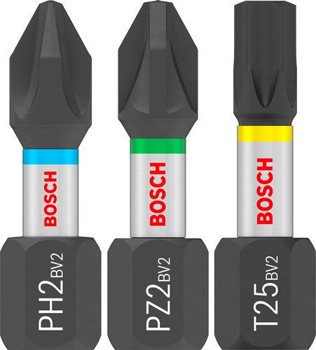 Imp bosch accessoires pro act jeu d'embouts de tournevis | ph2 (x5) | pz2 (x5) | t20 (x5) | t25 (x5) | t30 (x5) | 25mm | 25 pièces - 2608521u63