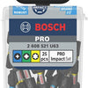 Imp bosch accessoires pro act jeu d'embouts de tournevis | ph2 (x5) | pz2 (x5) | t20 (x5) | t25 (x5) | t30 (x5) | 25mm | 25 pièces - 2608521u63