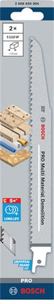 Bosch accessoires pro multi matériaux démolition s1110vf lame de scie | 1 |6x22x225mm | 2 pièces - 2608659004