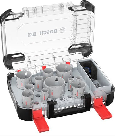 Bosch accessoires pro multi-matériaux pc plus jeu de scies-cloches | 14 pièces - 2608594425