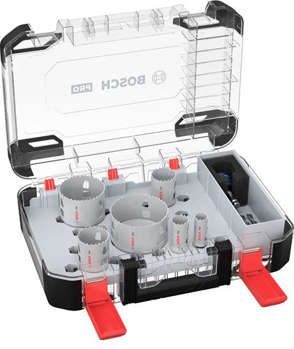 Bosch accessoires pro multi-matériaux pc plus jeu de scies-cloches | 9 pièces - 2608594424