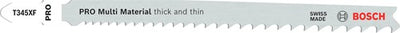Accessoires Bosch pro lame de scie sauteuse multi-matériaux épaisse et fine t345xf. 132 mm | 2 pièces - 2608655101
