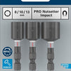 Imp Bosch Accessoires Pro Nutsetter Act Cap | 8x50 | 10x50 | 13x50mm | 3 pièces - 2608521u64