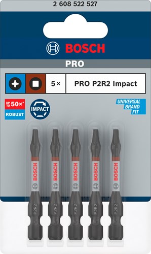 Imp bosch accessoires pro p2r2 acte bit | 55 mm | 5 pièces - 2608522527