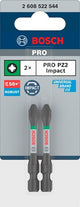 Accessoires Bosch embout de tournevis à percussion pro pozidriv | pz2 | 55 mm | 2 pièces - 2608522544