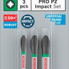 Imp bosch accessoires pro pz act bits | pz1 | pz2 | pz3 | 55 mm | 3 pièces - 2608521u57
