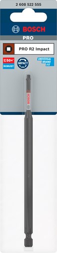 Bosch accessoires pro robertson embout de tournevis à percussion | r2 | 150mm-2608522555