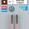 Bosch accessoires pro robertson embout de tournevis à percussion | r2 | 55 mm | 2 pièces - 2608522551