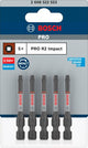 Bosch accessoires pro robertson embout de tournevis à percussion | r2 | 55 mm | 5 pièces - 2608522553