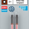Bosch accessoires pro robertson embout de tournevis à percussion | r3 | 55 mm | 2 pièces - 2608522552