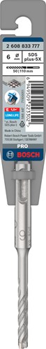 Bosch accessoires pro sds plus-5x marteau perforateur | 6x50x110mm-2608833777