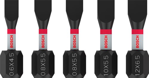 Imp bosch accessoires pro sl act bits | sl4.5 | sl5.5 (x2) | sl5.5 | sl6.5 | 25mm | 5 pièces - 2608521u60