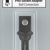 Adaptateur de prise pro Bosch accessoires avec connexion à bille | 1 2 | 50mm-2608522564