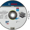 Bosch accessoires pro disque à tronçonner en acier inoxydable et à liant métallique | 230 x 1,9 x 22,23 mm | avec centre déprimé - 2608601514