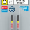 Accessoires Bosch embout de tournevis à percussion pro Torx | t10 | 55 mm | 2 pièces - 2608522528