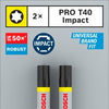 Accessoires Bosch embout de tournevis à percussion pro Torx | t40 | 55 mm | 2 pièces - 2608522533
