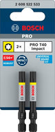 Accessoires Bosch embout de tournevis à percussion pro Torx | t40 | 55 mm | 2 pièces - 2608522533