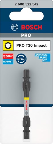 Pic Bosch Accessories Pro Embout de tournevis à percussion double face avec index K et Click | t30 | 65mm-2608522542