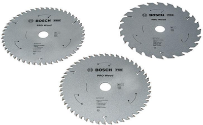 Accessoires Bosch lames de scie circulaire à bois pro | 165 mm | 3 pièces | sans fil - 2608644730