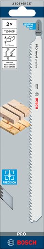 Bosch accessoires pro bois précis t1044dp lame de scie sauteuse | 250 mm | 2 pièces - 2608665237