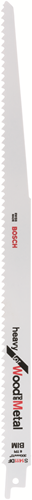 Accessoires Bosch lame de scie alternative s1411df bois lourd métal | 250 mm | 100 pièces - 2608656567
