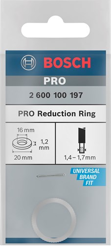 Bosch accessoires bague de réduction pour lames de scie circulaire 20 x 16 x 1,2 mm 1er - 2600100197