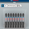 Imp bosch accessoires embout à vis act control ph2, 50 mm 8x - 2608522330