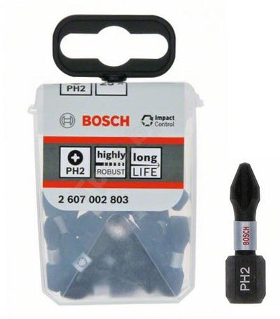 Imp bosch accessoires embout de tournevis | boîte de tic tac | 25x acte ph2 25mm - 2607002803