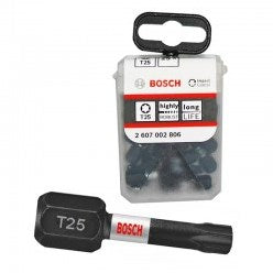 Imp bosch accessoires embout de tournevis | boîte de tic tac | 25x acte t25 25mm - 2607002806
