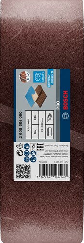 Bosch accessoires bandes abrasives séquoia | 75 x 533 mm | k40 | par 10 | 2608606080 - 2608606080