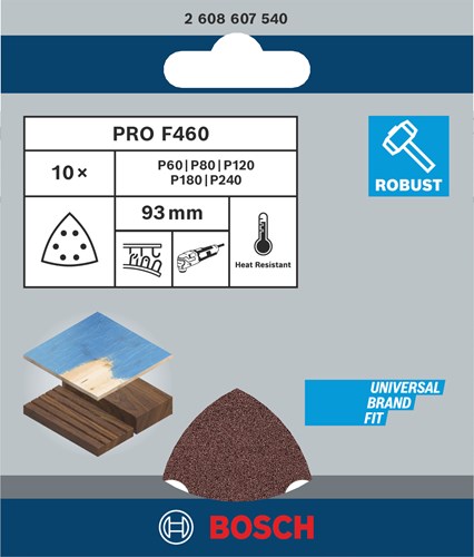Bosch accessoires feuilles abrasives set 1 (10 pièces) | 2608607540 - 2608607540
