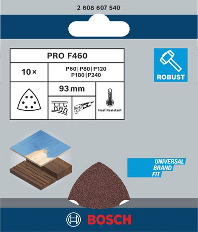 Bosch accessoires feuilles abrasives set 1 (10 pièces) | 2608607540 - 2608607540