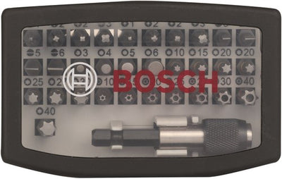 Bosch ensembles d'accessoires professionnels (jeu de 32 embouts à vis ph1-ph2 (2x)-ph3 pz1-pz2 (2x)-pz3 hex3-hex4-hex5-hex6 t10-t15-t20-t20-t25-t27-t30-t40) - 2607017564