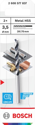 Accessoires Bosch foret hélicoïdal hss pointteq | 3,5 mm | 2 pièces - 2608577837