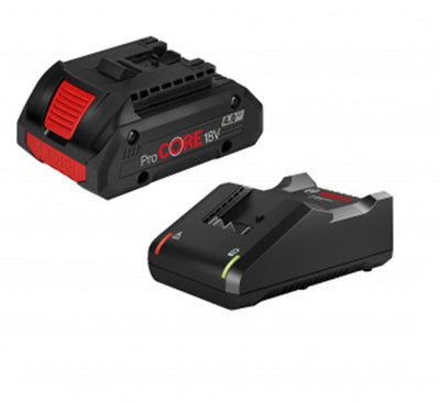 Kit de démarrage d'accessoires Bosch | 1 x batterie procore | 18v | 4.0ah | chargeur gal18v-40 - 1600a01h7h