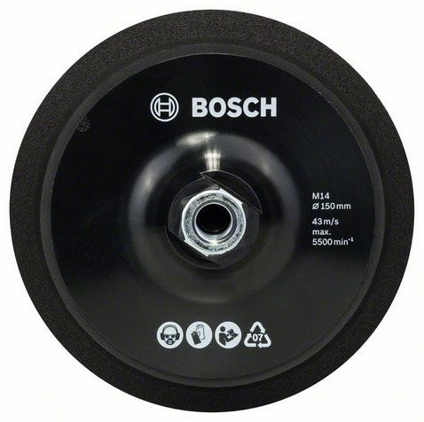 Plateau support Bosch m 14 - ø 150 mm - avec fermeture Velcro
