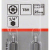 Bosch accessoires t8h embout security-torx® extra-dur t8h, 25 mm 2 pièces - 2608522007