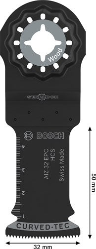 Accessoires Bosch lame de scie à bois aiz 32 epc | Starlock | 32x50mm | 5 pièces - 2608669249