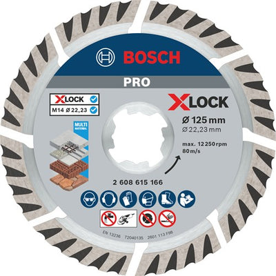 Bosch accessoires x-lock disque diamanté standard pour universel 125 x 22,23 x 2,0 x 10 mm - 1 pièce(s) - 2608615166